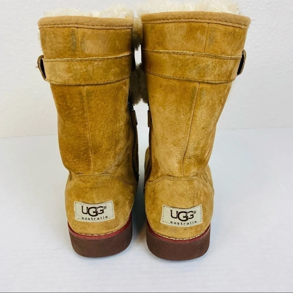 UGG Sherpa Lined Buckle Boots Size 4